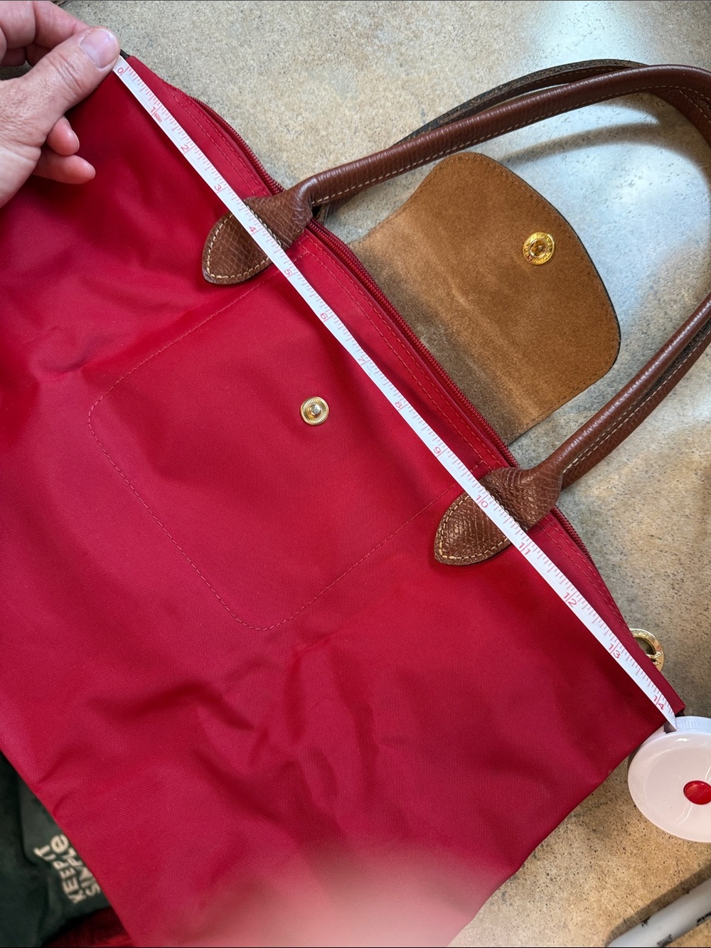 Longchamp Small Red Le Pliage - Picture 4 of 4